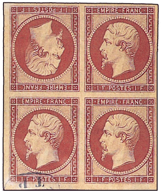 Napoléon III 1 franc carmin